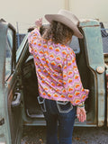 Room At The Top Balloon Sleeve Button Up Blouse