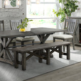 Sunset Trading Trestle 72 Dining Bench | Distressed Gray Wood