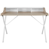 Bin Office Desk - Oak
