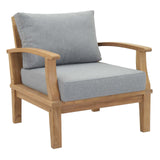 Marina 2 Piece Outdoor Patio Teak Set - Natural Gray