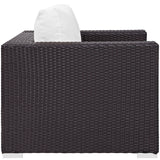 Convene Outdoor Patio Armchair - Espresso White