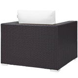 Convene Outdoor Patio Armchair - Espresso White