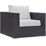 Convene Outdoor Patio Armchair - Espresso White
