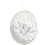 Hide Outdoor Patio Swing Chair With Stand - White
