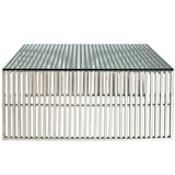Gridiron Coffee Table - Silver
