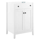 Nantucket 24 Bathroom Vanity Cabinet (Sink Basin Not Included) White