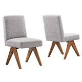 Lyra Boucle Fabric Dining Room Side Chair - Set Of 2