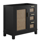Dixie 36 Solid Wood Bathroom Vanity Cabinet (Sink Basin Not Included)