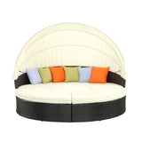 Quest Canopy Outdoor Patio Daybed - Espresso White