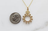 Rosary Bead Necklace 14k Gold