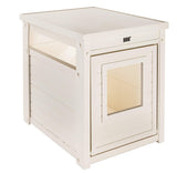 New Age Pet Litterloo Litter Box Cover/End Table - Antique White