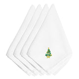 Caroline'S Treasures Embt2069Npke Christmas Tree Embroidered Napkins (Set Of 4), 20, Multicolor