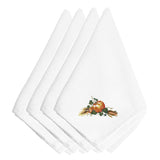 Caroline'S Treasures Embt3007Npke Thanksgiving Harvest Bounty Embroidered Napkins (Set Of 4), 20, Multicolor