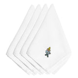 Caroline'S Treasures Embt3011Npke Fall Scarecrow Embroidered Napkins (Set Of 4), 20, Multicolor
