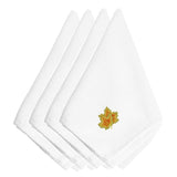 Caroline'S Treasures Embt3446Npke Fall Maple Leaves Embroidered Napkins (Set Of 4), 20, Multicolor