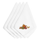Caroline'S Treasures Embt3506Npke Thanksgiving End Piece Embroidered Napkins (Set Of 4), 20, Multicolor