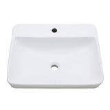 Fauceture EV2318 Century 23Inch Rectangular Ceramic DropIn Bathroom Sink, White