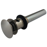 Kingston Brass EV6008 Push PopUp Drain with Overflow Hole, 22 Gauge, Brushed Nickel