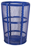 Exp-52Bl-Vv Ergode Expanded Metal Receptacle - Durable Outdoor Container With Vertical Ribs & See-Through Mesh Design - Powder C