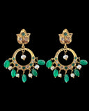 PS559 Hyderabadi / Nizami tirmani in fresh water pearls with chandbali( READY TO SHIP )