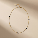 AC Gold Plated Necklace with Colored Zircon Gemstone