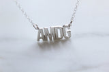 AMDG in Sterling Silver