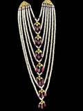 BR310 Bridal jadavi lacha , satlada in moissanite and emeralds ( SHIPS IN 5 WEEKS )