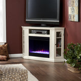 Claremont Color Changing Convertible Fireplace - Ivory