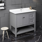Fresca Manchester 40 Gray Traditional Bathroom Cabinet W/ Top & Sink
