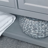 Fresca Manchester 48 Gray Traditional Double Sink Bathroom Cabinet W/ Top & Sinks