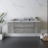 Fresca Formosa 59 Wall Hung Single Sink Modern Bathroom Cabinet In Ash