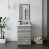 Fresca Formosa 24 Floor Standing Modern Bathroom Cabinet W/ Top & Sink In Ash