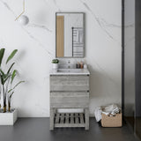 Fresca Formosa 23 Floor Standing Open Bottom Modern Bathroom Cabinet In Ash