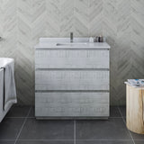 Fresca Formosa 35 Floor Standing Modern Bathroom Cabinet In Rustic White