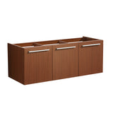 Fresca Vista 48 Teak Wall Hung Double Sink Modern Bathroom Cabinet