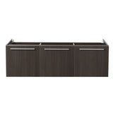 Fresca Vista 60 Gray Oak Wall Hung Double Sink Modern Bathroom Cabinet