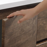 Fresca Lazzaro 72 Rosewood Free Standing Double Sink Modern Bathroom Cabinet W/ Integrated Sinks