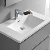 Fresca Lazzaro 30 Gray Free Standing Modern Bathroom Cabinet W/ Integrated Sink