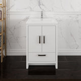 Fresca Imperia 24 Glossy White Free Standing Modern Bathroom Cabinet W/ Integrated Sink