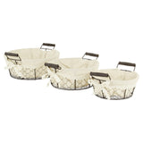 Raphina Set Of 3 Lined Wire Trays - Round