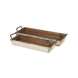 Weston Set Of 2 Tapered Wood Crates