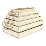 Kinsley Set Of 5 Slatted Wood Crates