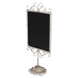 Varian Rustic White Distressed Elegant Chalkboard