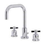 Kingston Brass FSC8931ZX Millennium Widespread Bathroom Faucet with Brass PopUp, Polished Chrome