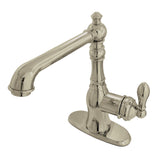 Fauceture Fsy7208Acl American Classic Single-Handle Bathroom Faucet With Push Pop-Up And Cover Plate, Brushed Nickel