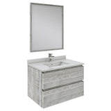 Fresca Formosa 30 Wall Hung Modern Bathroom Vanity W/ Mirror In Ash