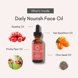 Daily Nourish Face Oil with Rosehip, Chia, & Sea Buckthorn