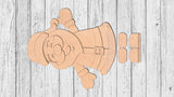 Large Santa Vertical Porch Leaner DIY Unfinished Kit