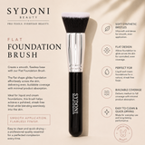 SYDONI FLAT FOUNDATION BRUSH - Ultra Soft Synthetic Bristles