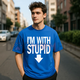 I'm With Stupid Classic Novelty Graphic T-Shirt